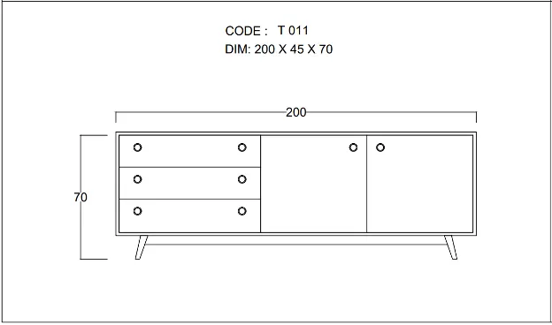 TV Media Console - Midcentury inspired